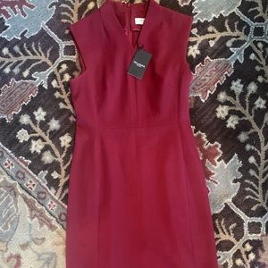 Burgundy Work Dress